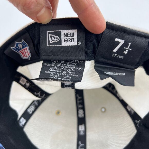 New Era Los Angels Rams Mens 7 1/4 59Fifty Fitted Embossed Logo PU Bill Cap - Picture 9 of 12